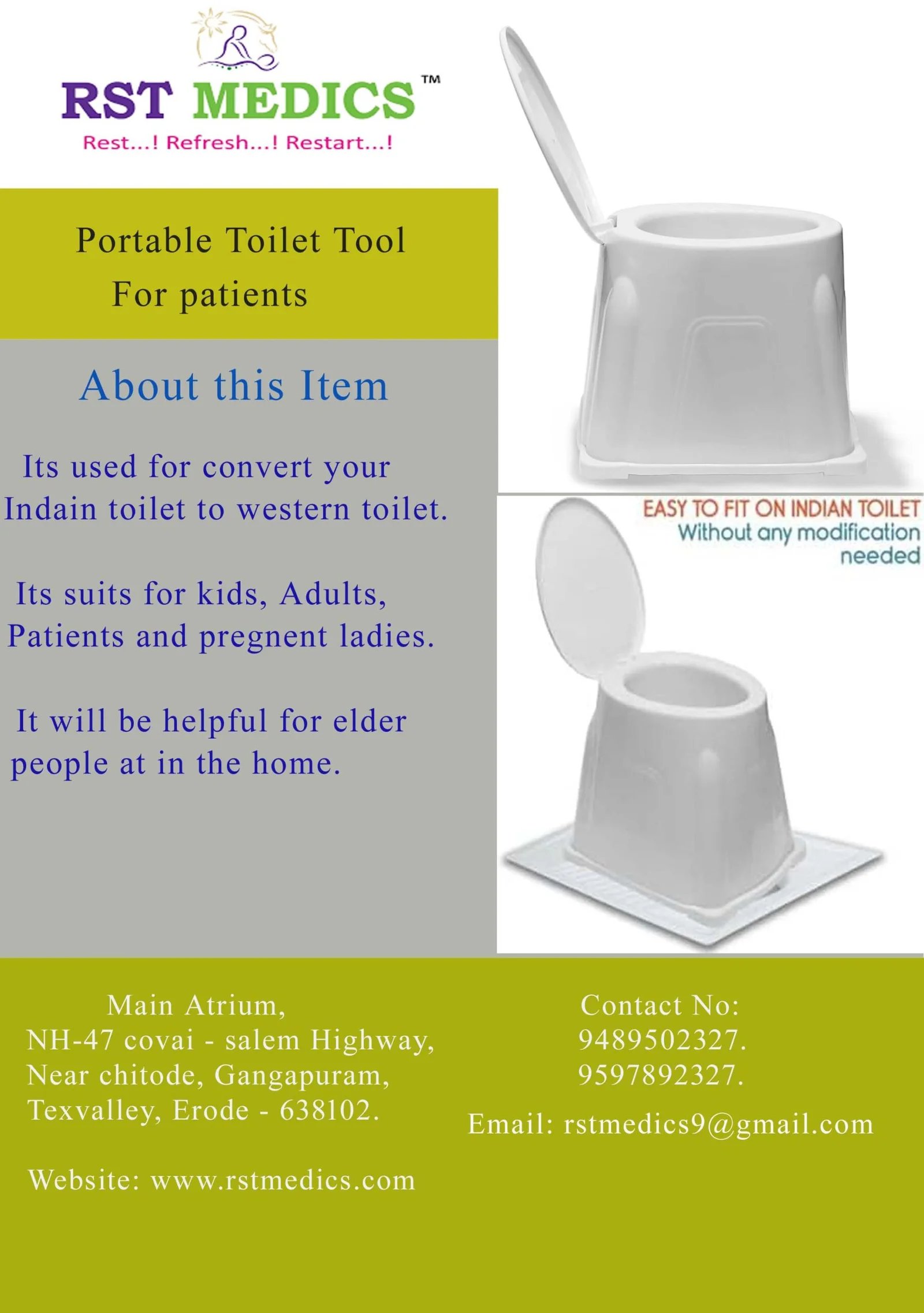Commode Toilet Stool for Kids, Elder People and pregnant ladies photo 2