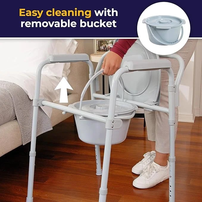 MS STEEL WITH FIBER COMMODE CHAIR photo 2