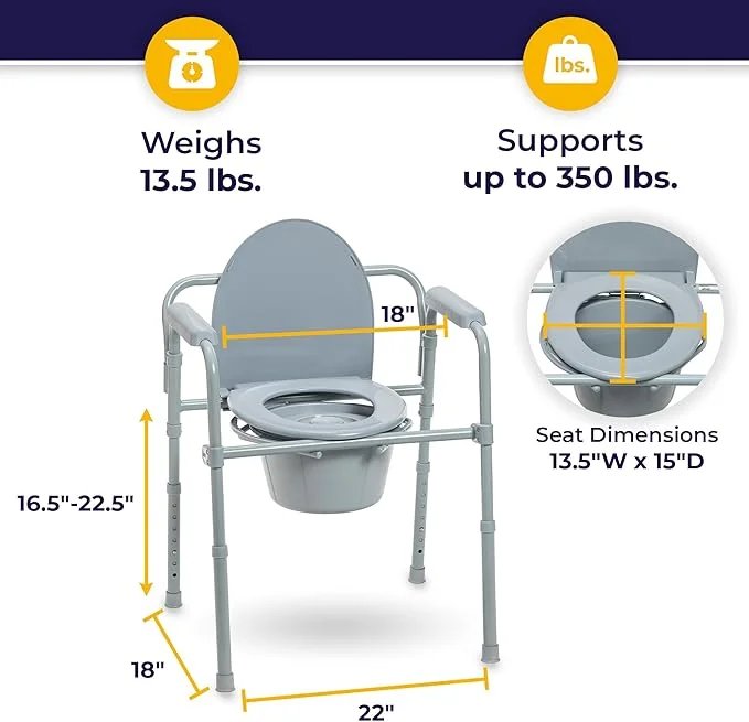 MS STEEL WITH FIBER COMMODE CHAIR photo 5