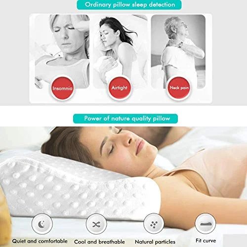 Memory Foam Cervical Contour Medical Pillow Orthopedic Pillow for Neck Back Pain Relief for Sleeping photo 2